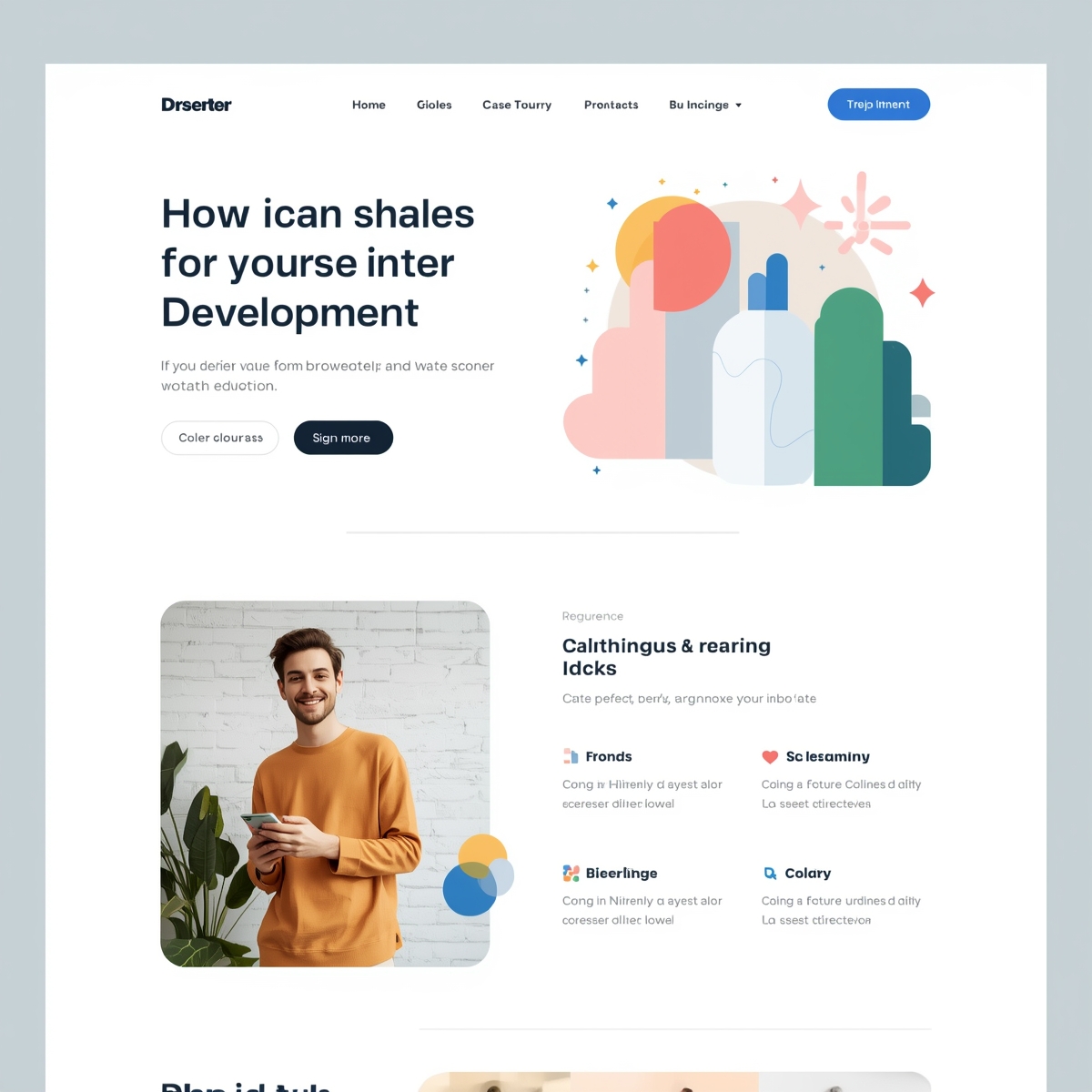 Small business website hero mockup